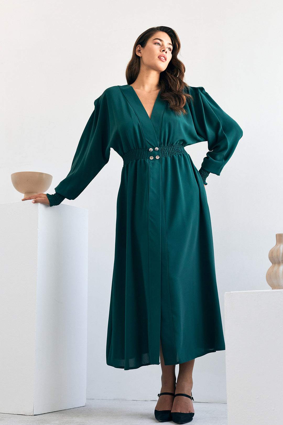 ZRF Women Laura Buys Ruffled Blouse - Emerald - Barking