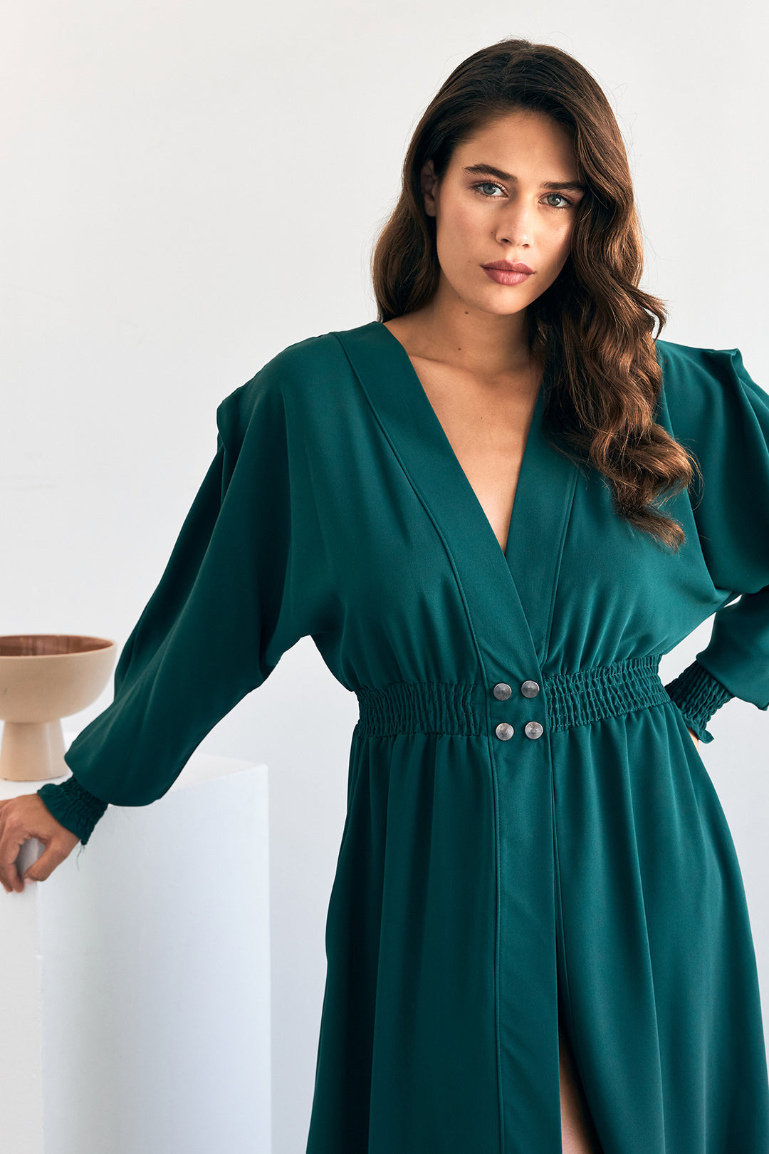 ZRF Women Laura Buys Ruffled Blouse - Emerald - Barking