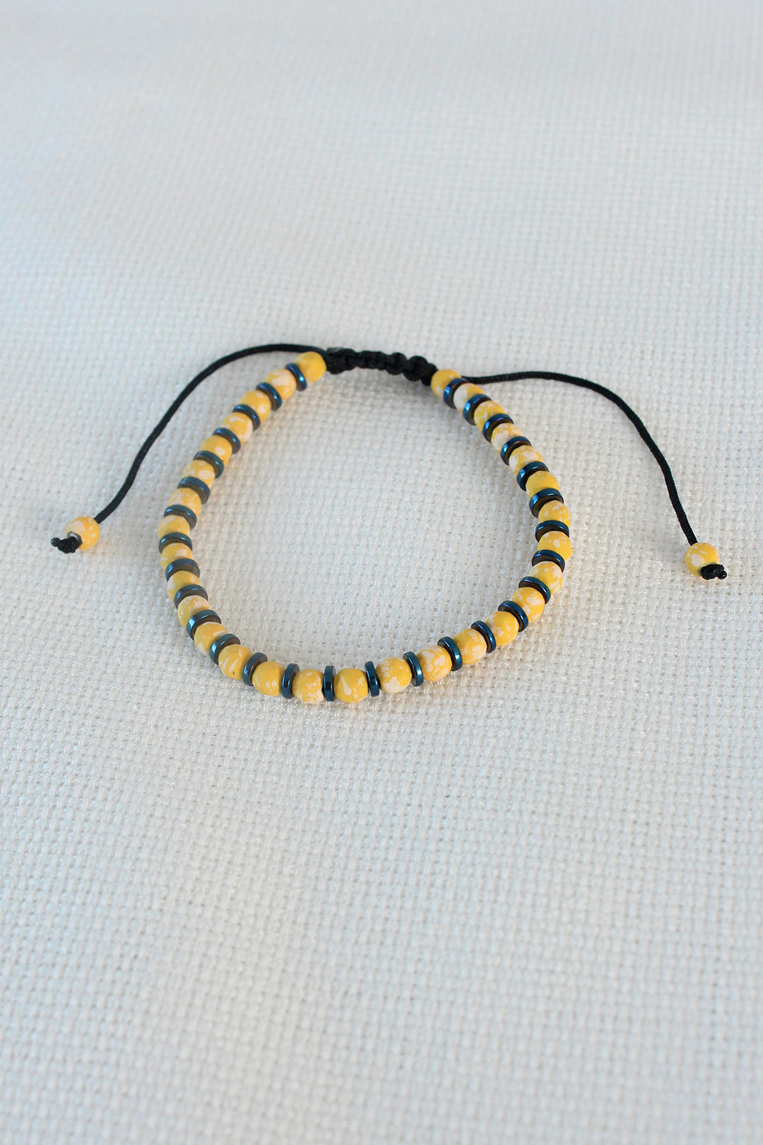 EBJ Yellow Blue Markome Natural Stone Men's Bracelet - Fuenlabrada