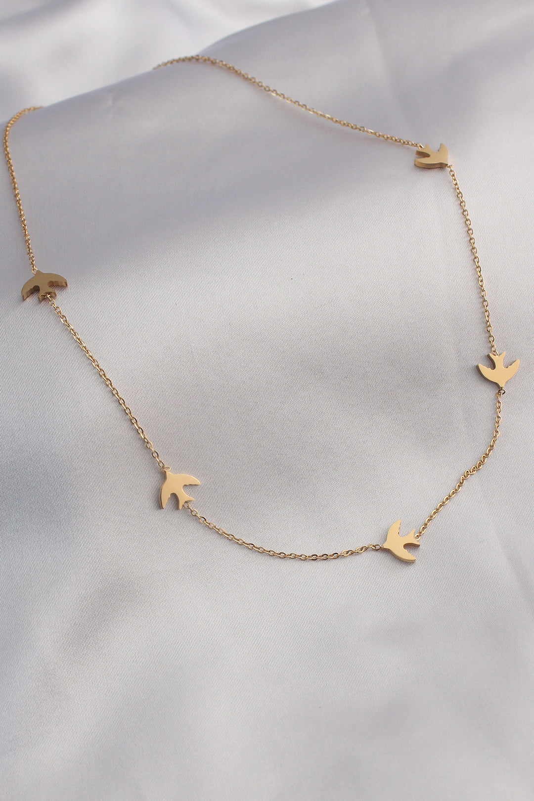 EBJ 316L Steel Gold Color Bird Figure Women's Necklace - Orléans