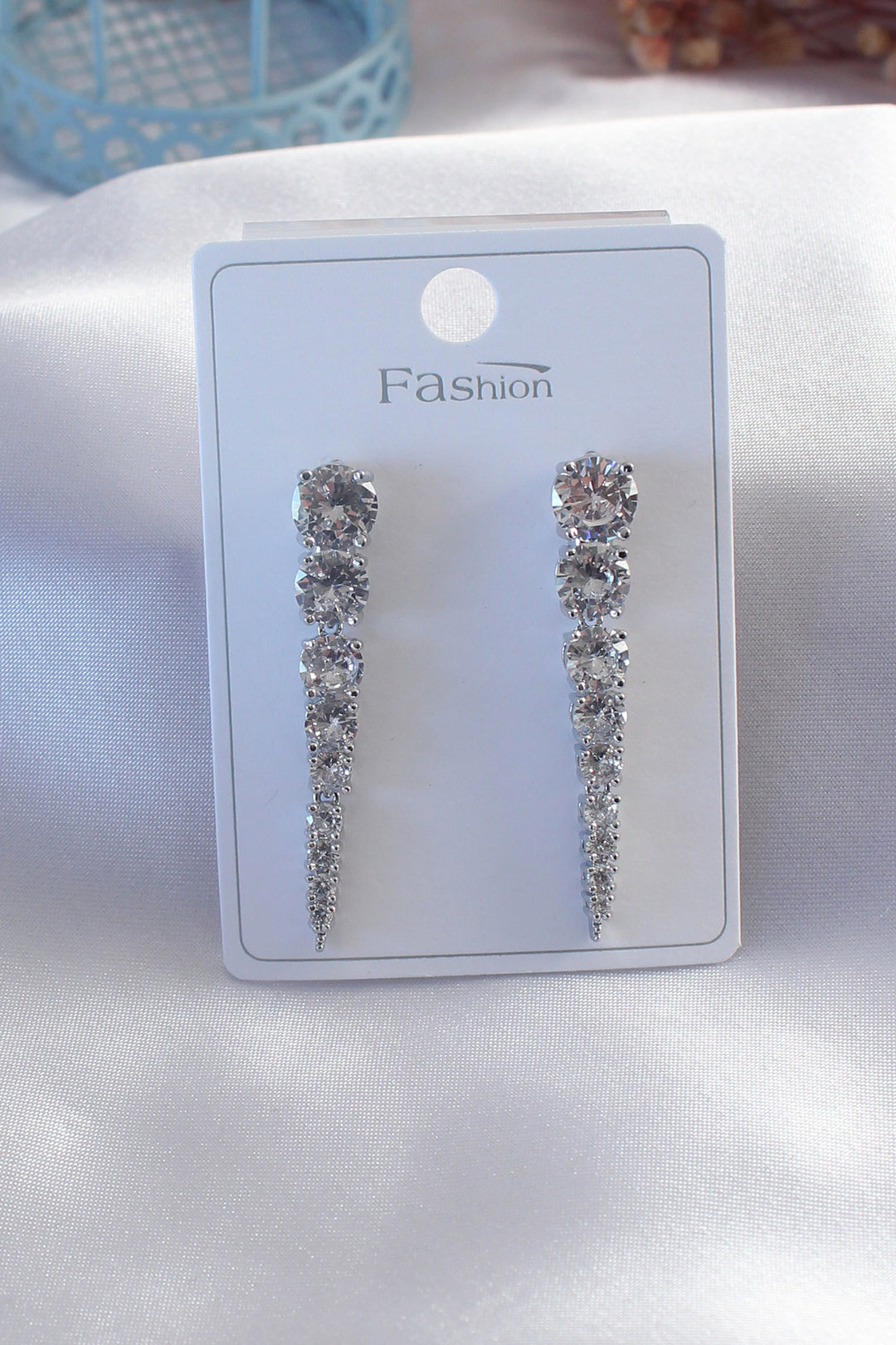 EBJ Silver Color Zircon Stone Women's Earring - Angra do Heroísmo