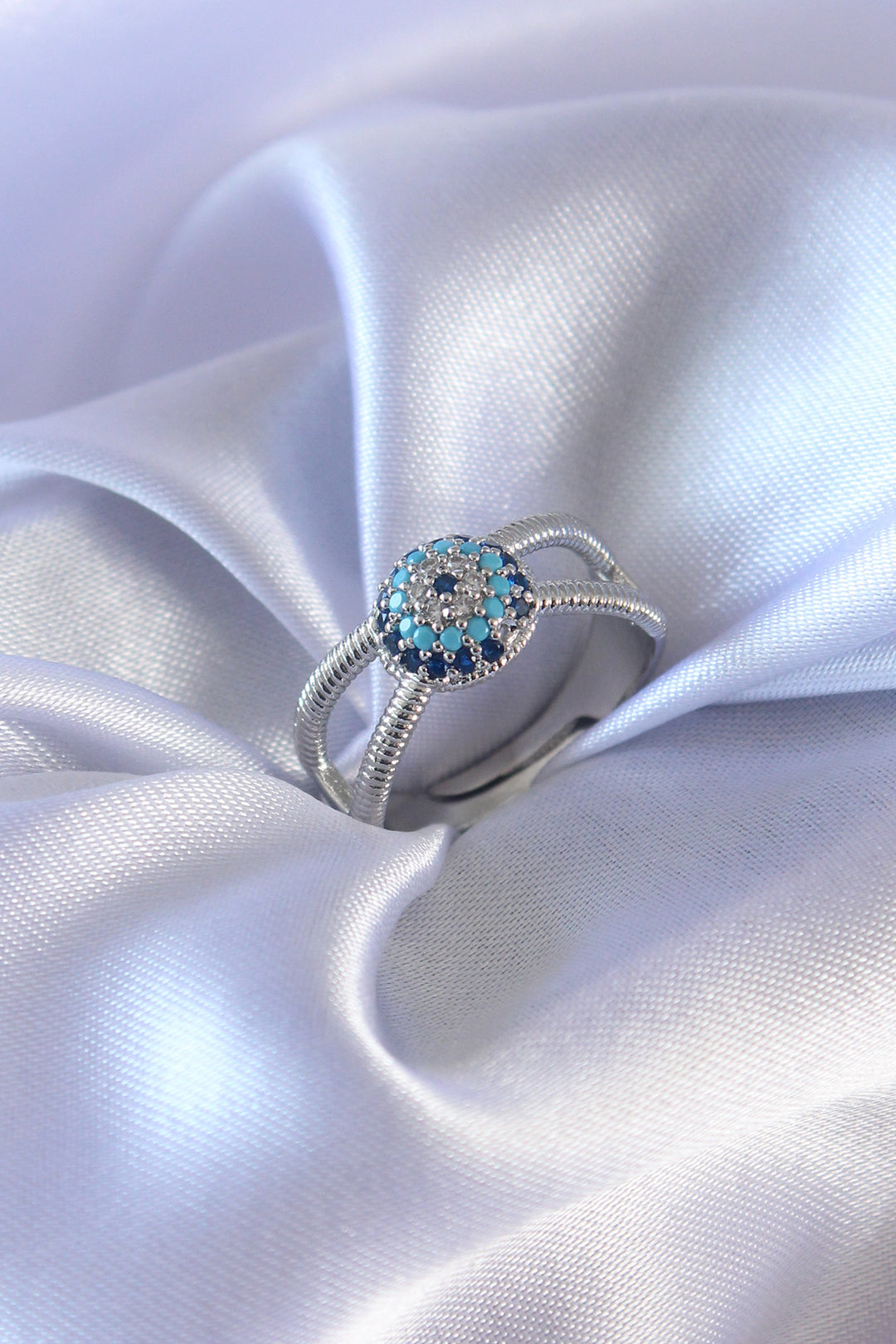 EBJ Silver Color Evil Eye Model Women's Ring - Manukau City