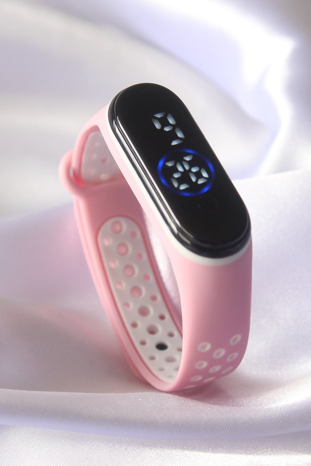 EBJ Pink White Color Silicone Digital Touch LED Watch - New Haven