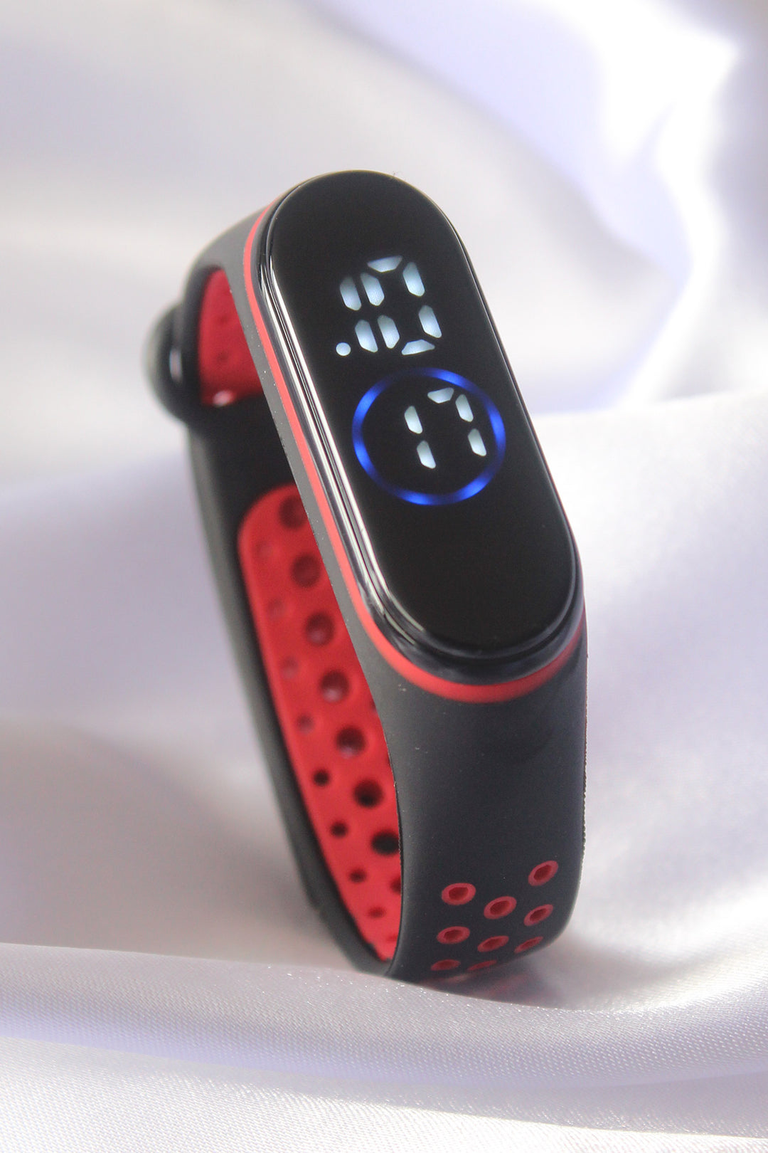 EBJ Black Red Color Silicone Strap Digital Touch Led Watch - Queen Creek