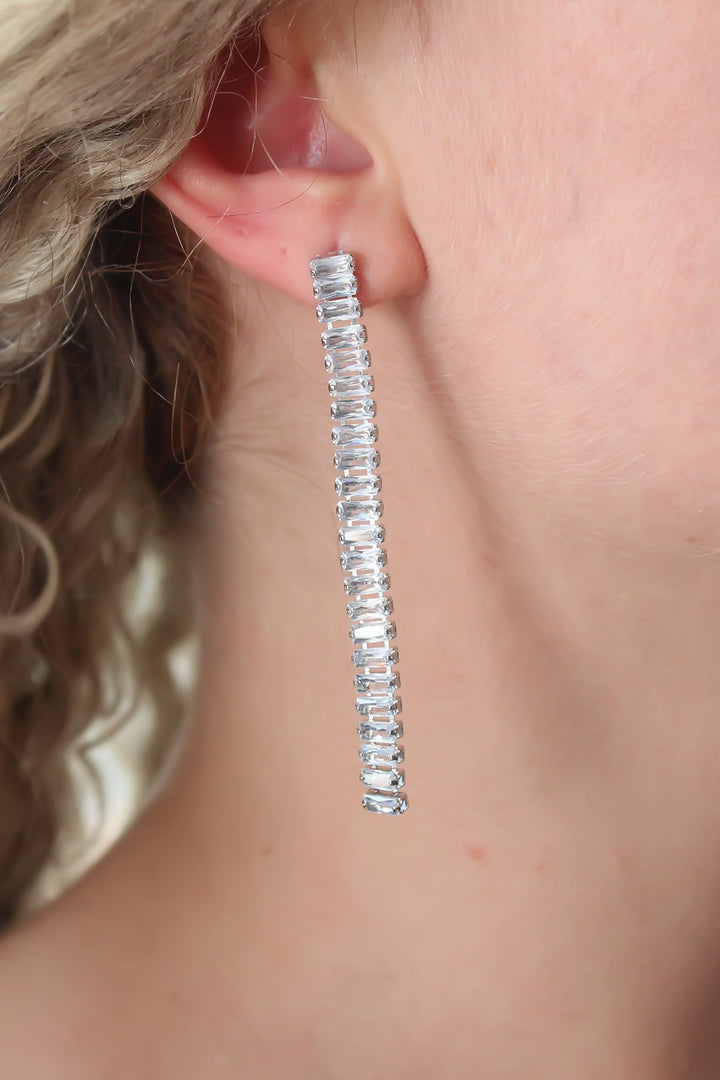 EBJ Silver Color Zircon Stone Women's Earring - Manchester