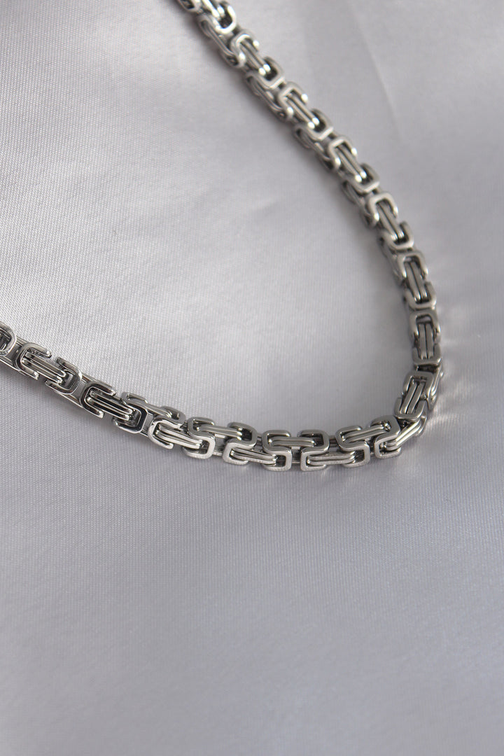 EBJ Steel Silver Color King Chain Model Men's Necklace - Sevilla