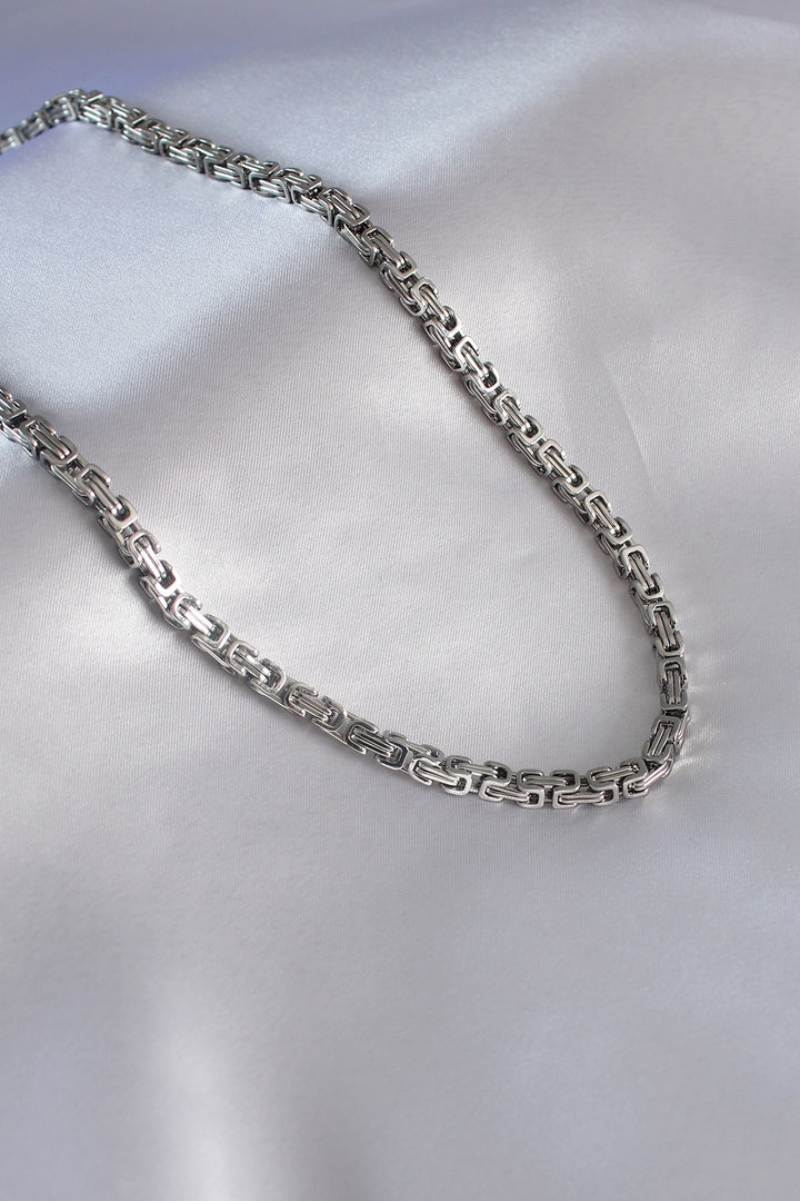 EBJ Steel Silver Color King Chain Model Men's Necklace - Sevilla