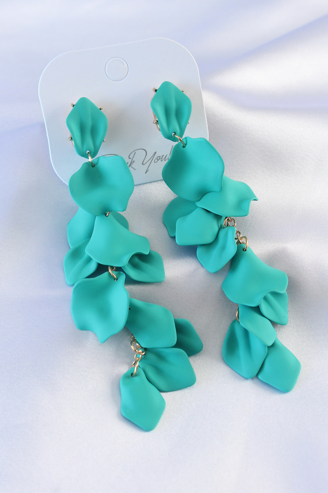 EBJ Gold Color Turquoise Leaf Pattern Women's Earrings - Valle de Santiago
