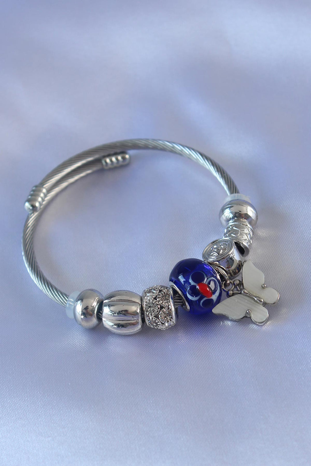 EBJ Evil Eye Butterfly Detailed Charm Women's Bracelet - Santa Barbara