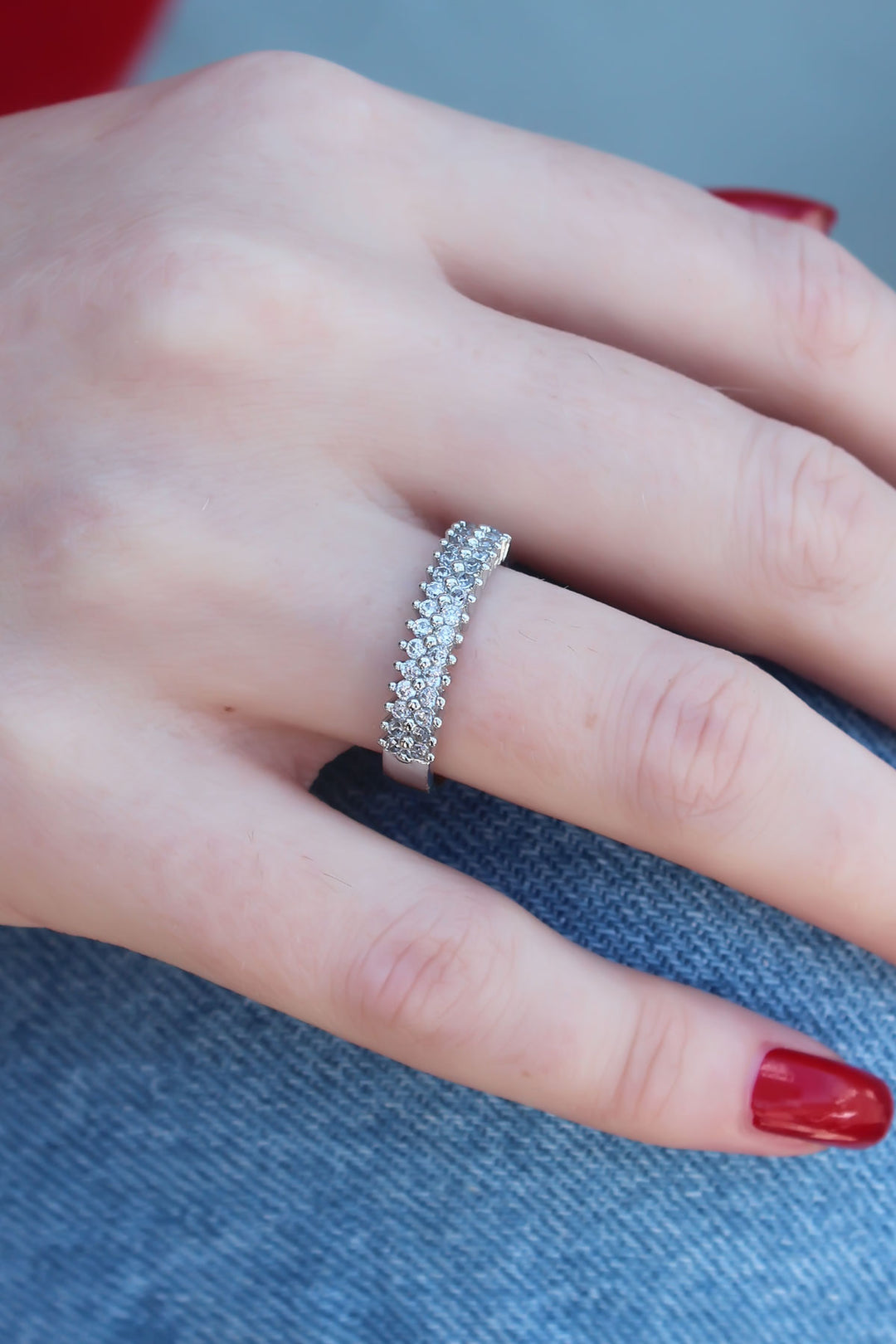 EBJ Silver Color Zircon Stone Women's Ring - Thousand Oaks