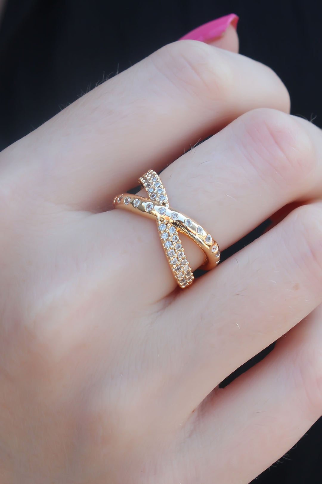 EBJ Gold Color Zircon Stone Women's Ring - Schaffhausen