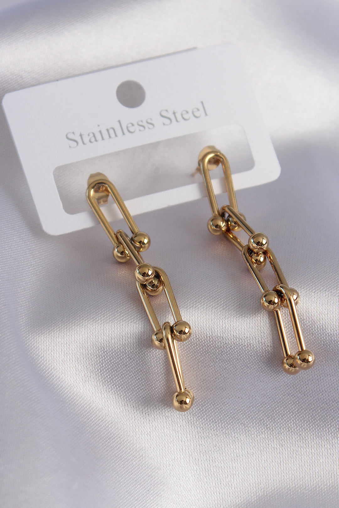 EBJ 316L Steel Gold Color Tiffany Model Women's Earring - Formia