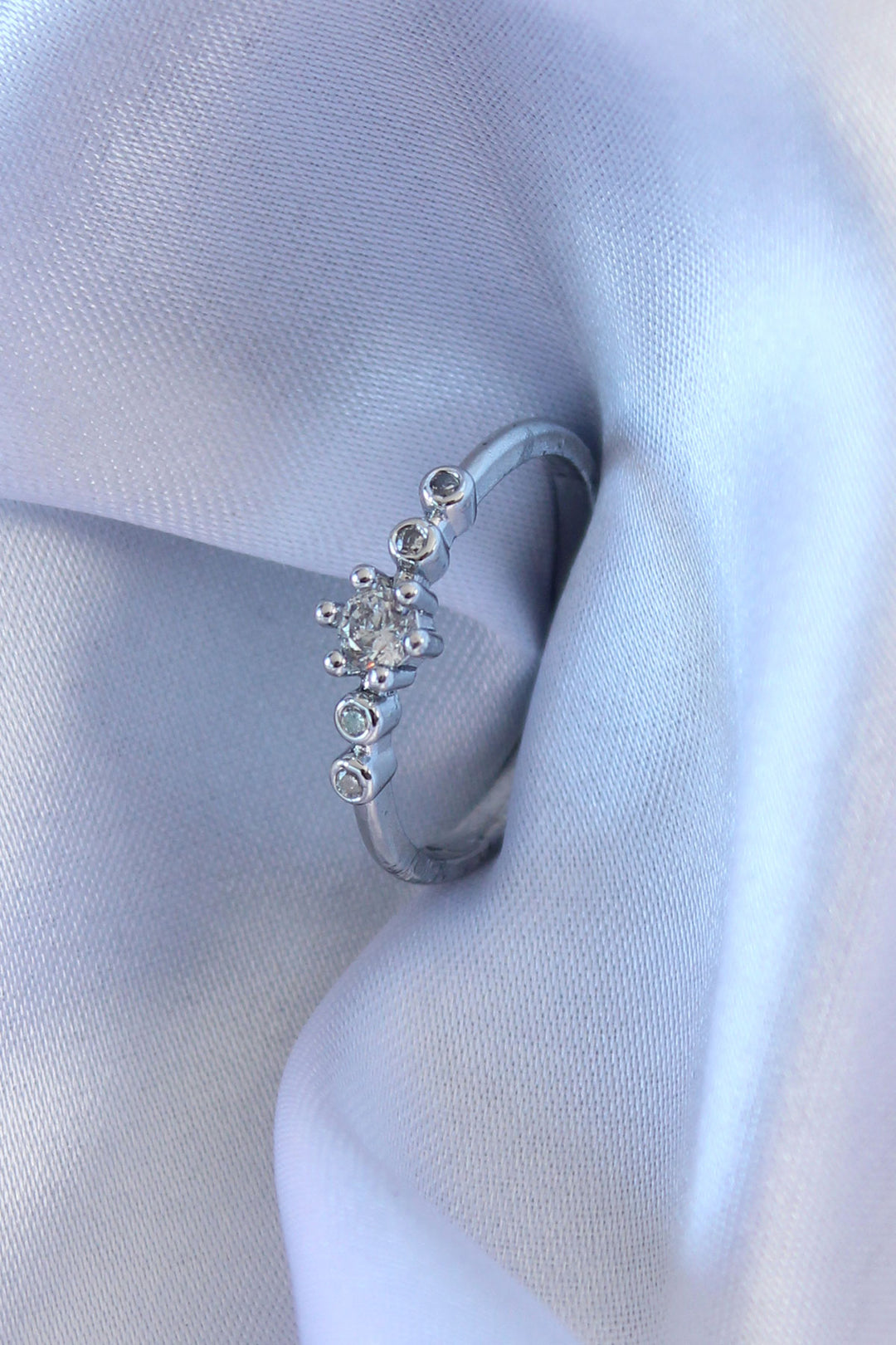 EBJ Silver Color Zircon Stone Women's Ring - Petroúpoli