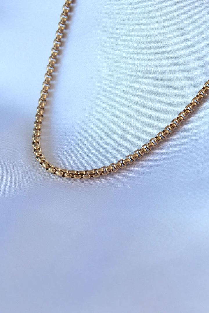 EBJ 316L Steel Gold Color Thick Chain Model Men's Necklace - Dagenham