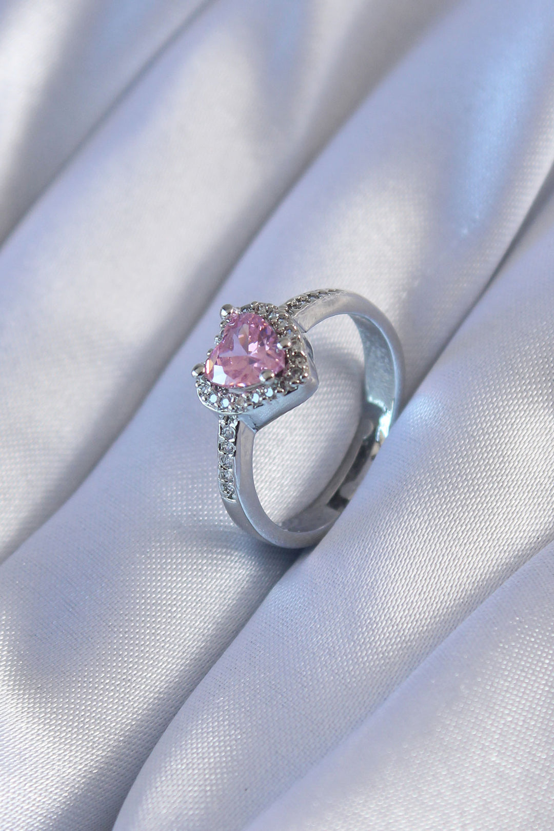 EBJ Silver Color Zircon Stone Brass Charm Women's Ring - Kempten
