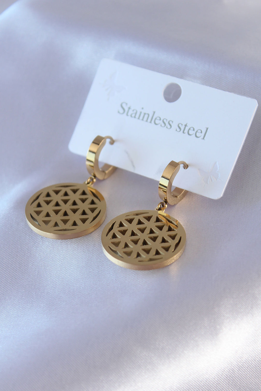 EBJ 316L Steel Gold Color Lotus Model Women's Earring - Ninove