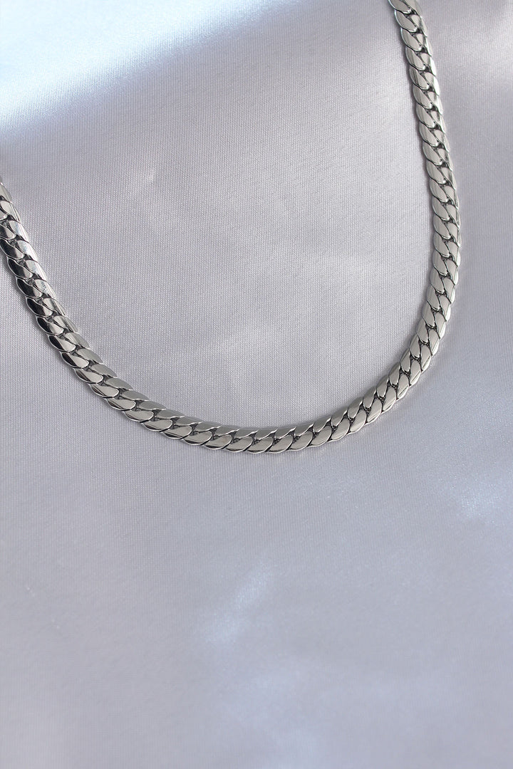 EBJ 316L Stainless Steel Silver Color Chain Model Men's Necklace - Jūrmala