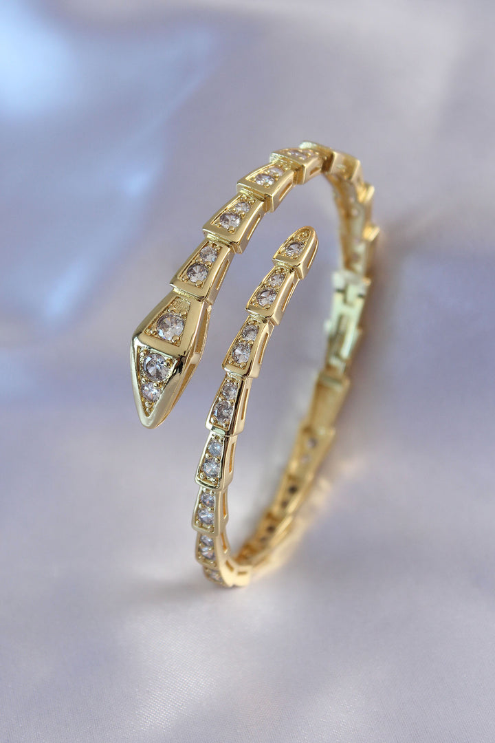 EBJ VIP Snake Series Gold Color Women's Cuff Bracelet - Norfolk