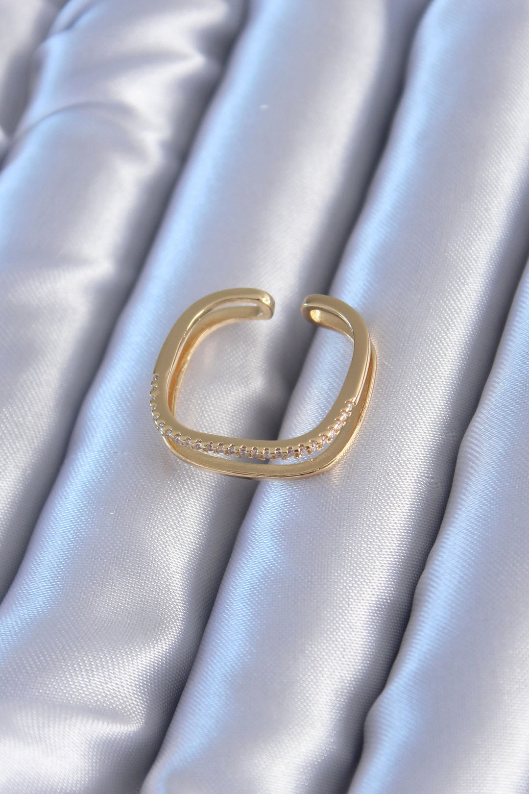 EBJ Elegant Model 2-Piece Gold Color Brass Women's Ring - Anderson