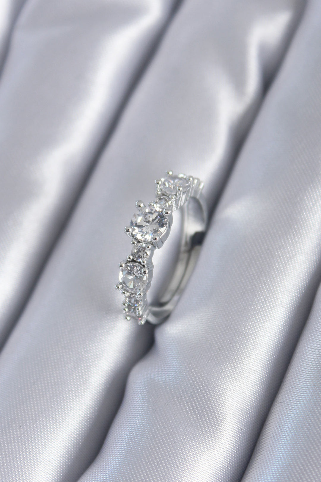 EBJ Silver Color Zircon Stone Women's Ring - Sittard