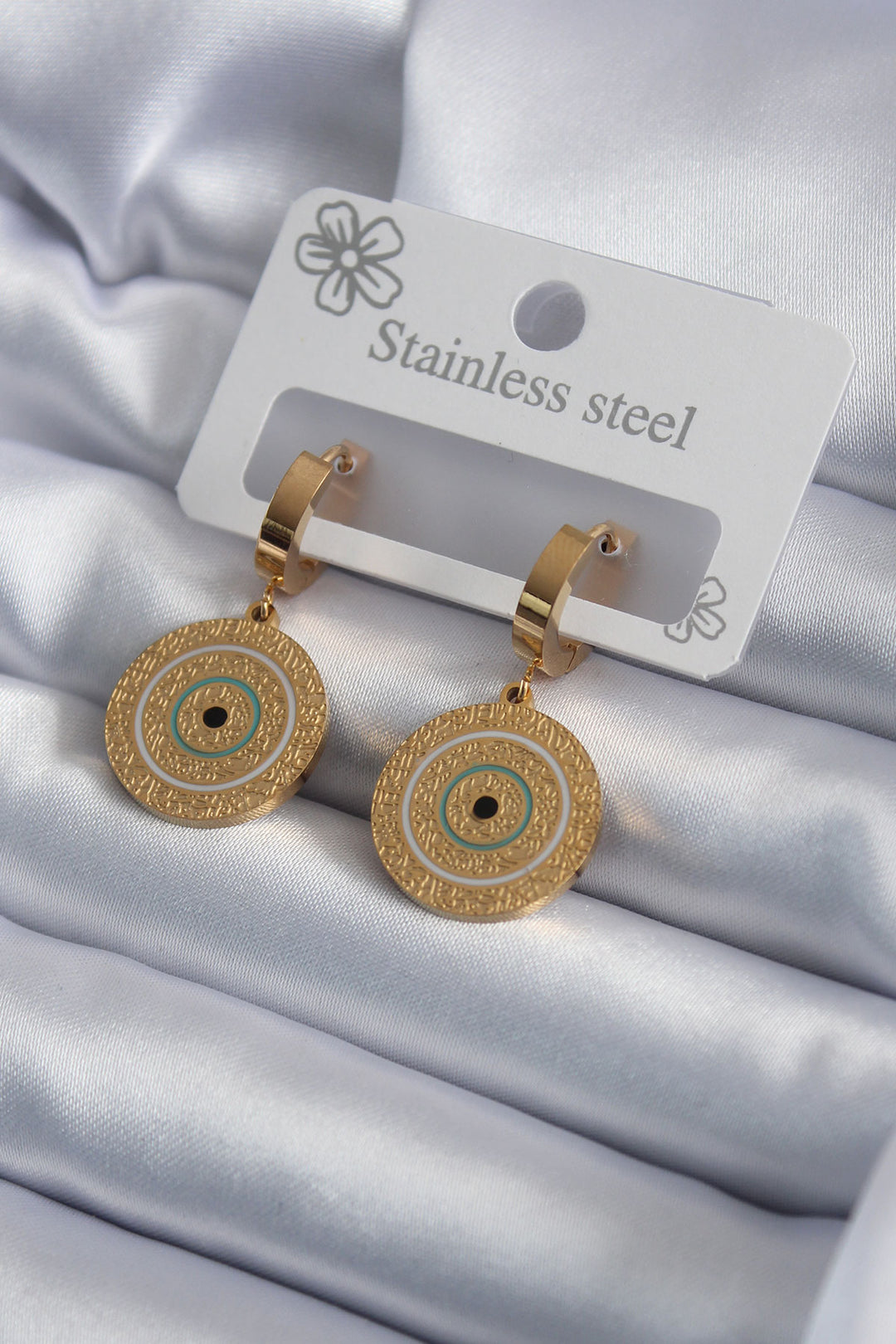 EBJ 316L Steel Gold Color Processing Detail Women's Earring - Mayagüez