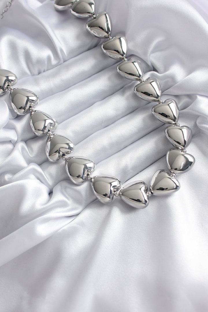 EBJ Rice Silver Color Heart Model VIP Women's Necklace - Cádiz