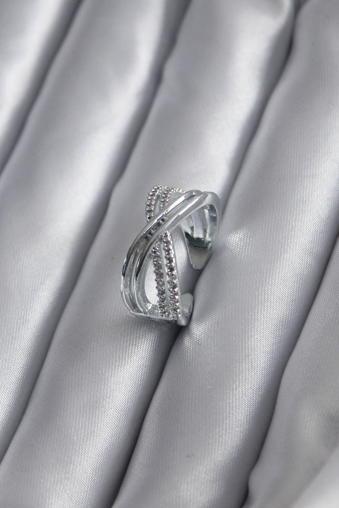 EBJ Silver Color Zircon Stone Women's Ring - Islington