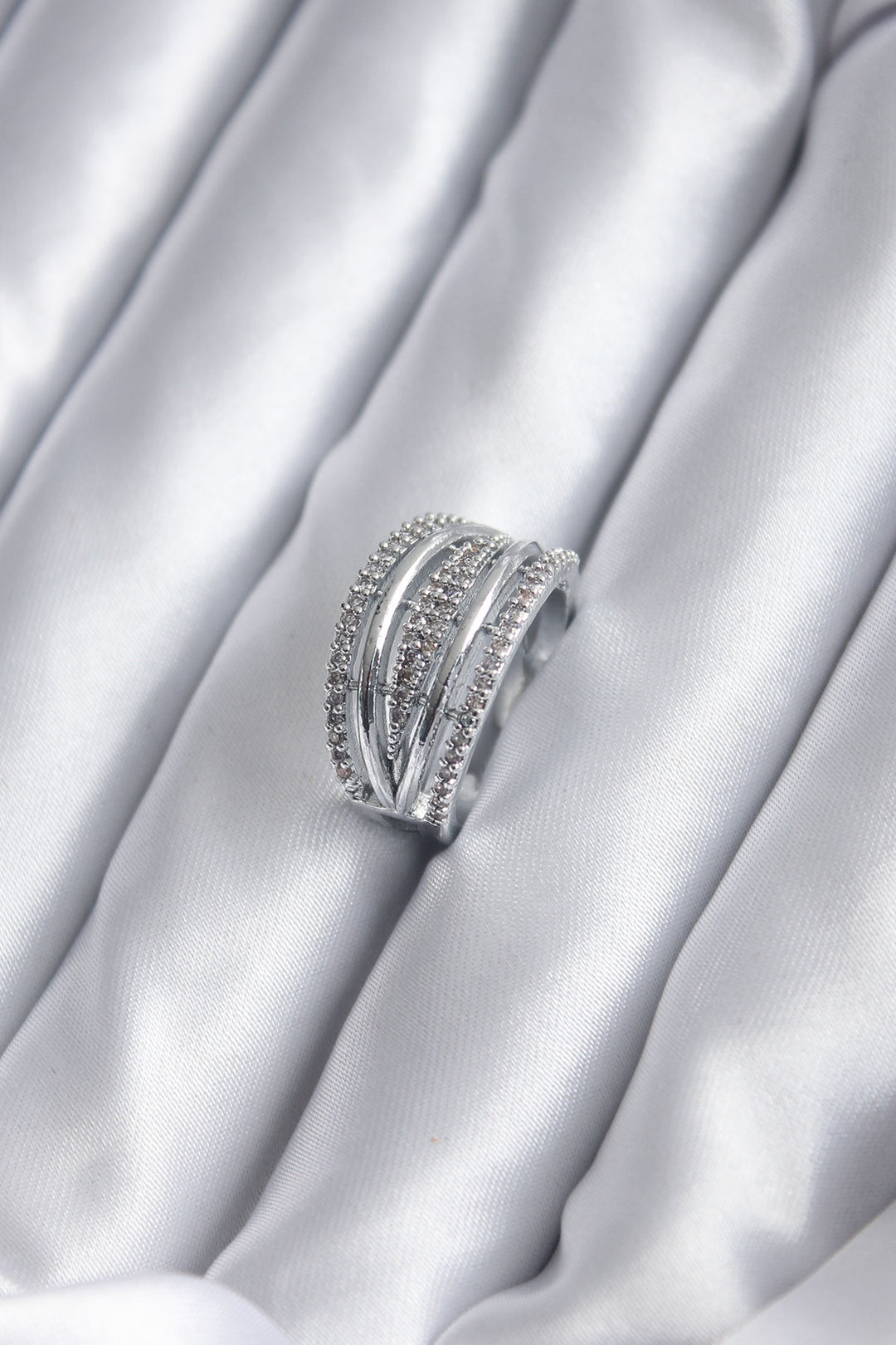 EBJ Silver Color Zircon Stone Women's Ring - Miercurea-Ciuc