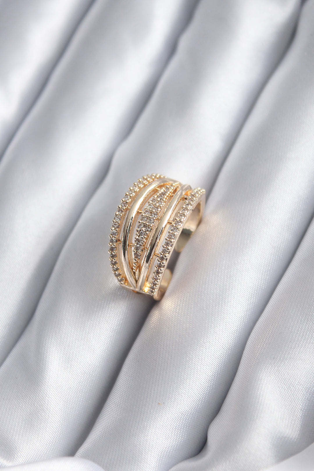 EBJ Gold Color Zircon Stone Women's Ring - Pahrump