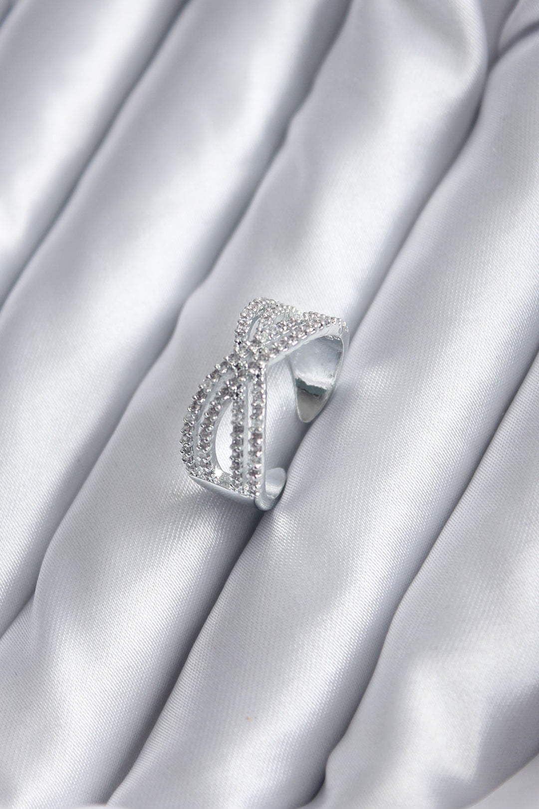 EBJ Silver Color Zircon Stone Women's Ring - Slatina