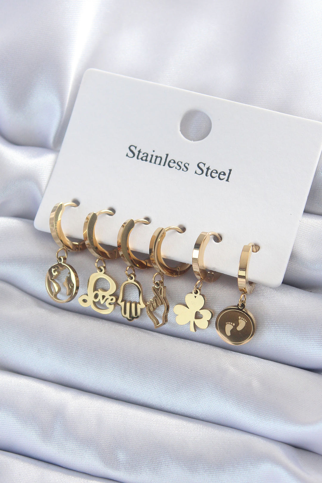 EBJ 316L Steel Gold Color Multi Figure Model Women's Earring Set - Ilmenau