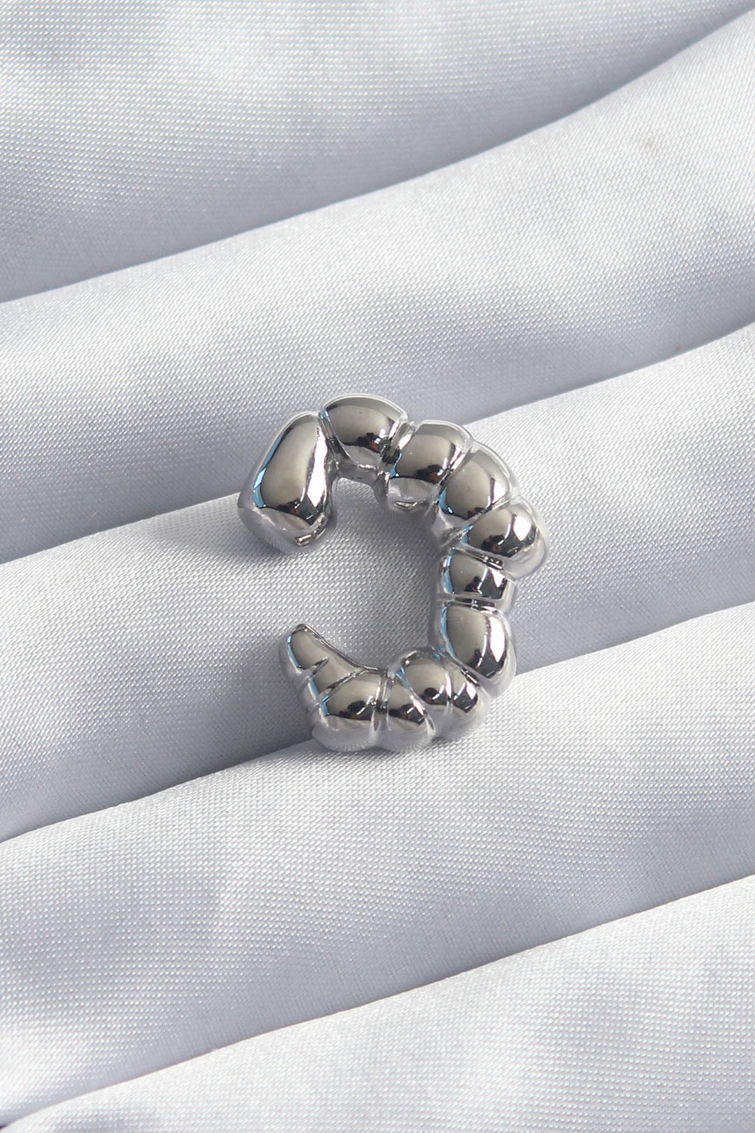 EBJ Rice Silver Color Earcuff Cartilage Model Women's Earring - Post Falls