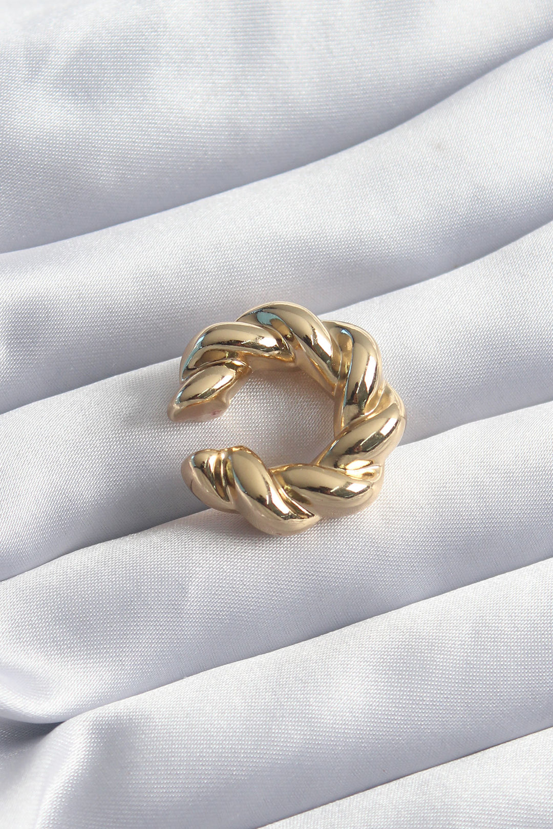 EBJ Rice Gold Color Spiral Model Earcuff Cartilage Model Women's Earring - Frosinone