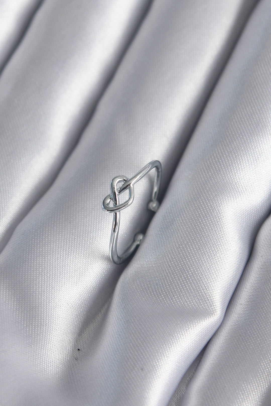 EBJ Silver Color Knot Heart Model Women's Ring - Esch-sur-Alzette