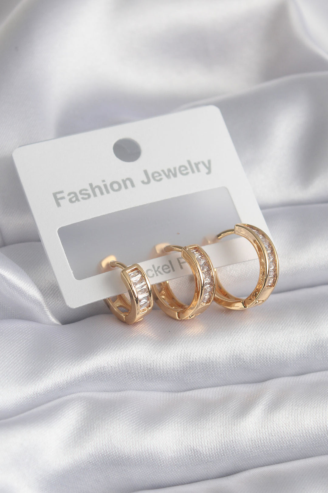 EBJ Gold Color Zircon Stone Ring Model Women's Earring - Charlotte
