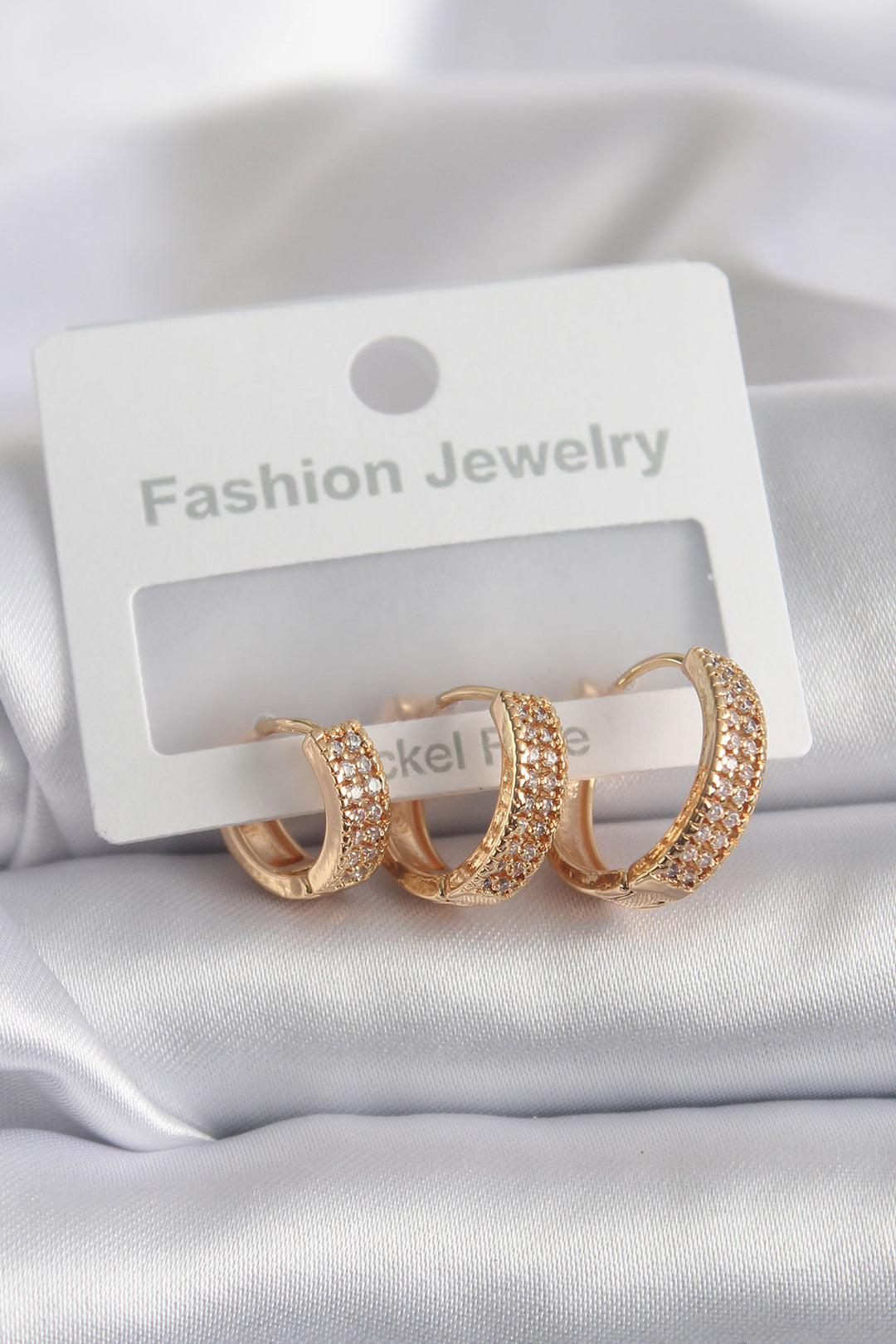 EBJ Rice Gold Color Zircon Stone Detail Women's Earring - Barsinghausen