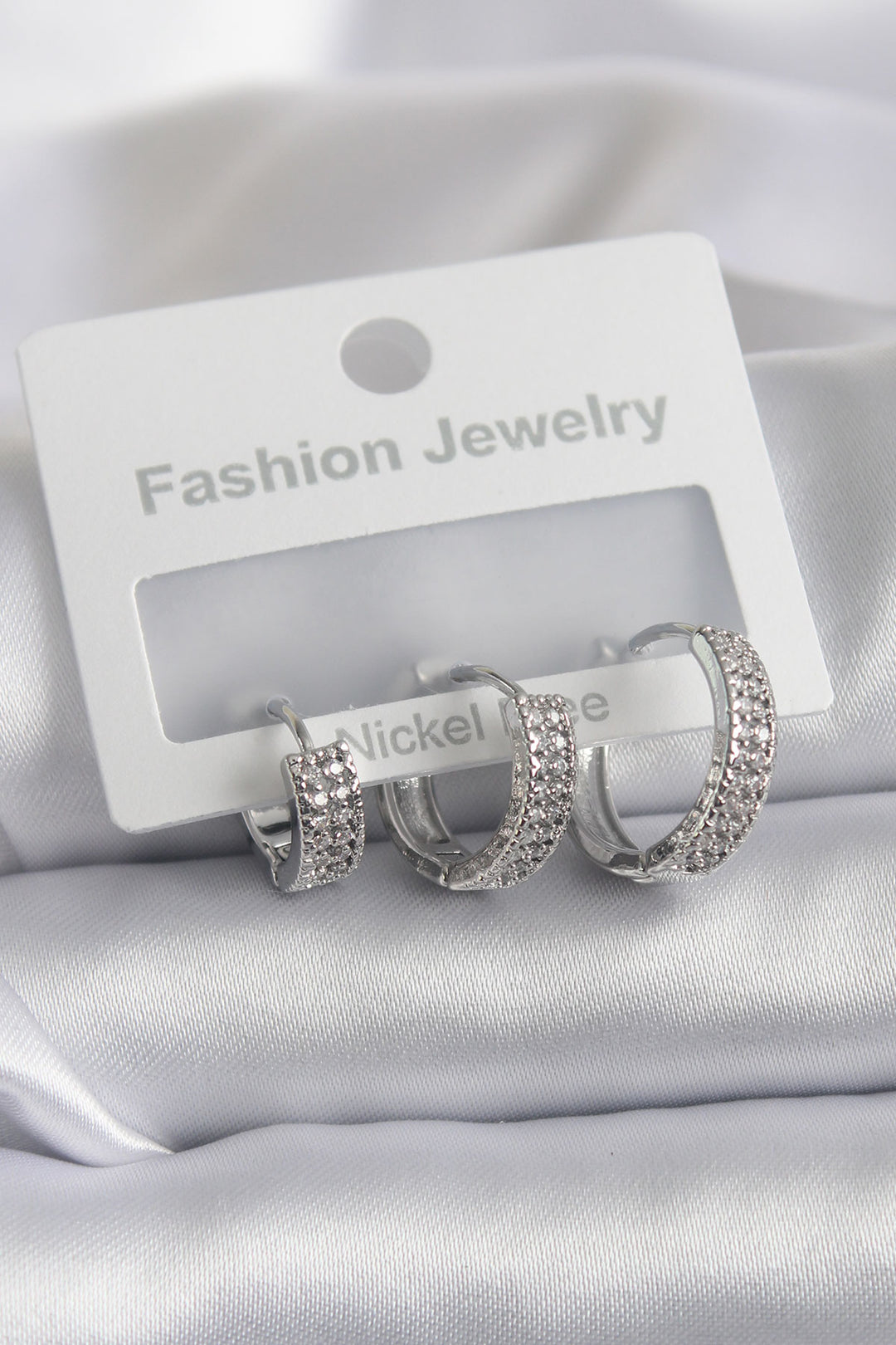 EBJ Rice Silver Color Zircon Stone Detail Women's Earring - Tlajomulco de Zúñiga