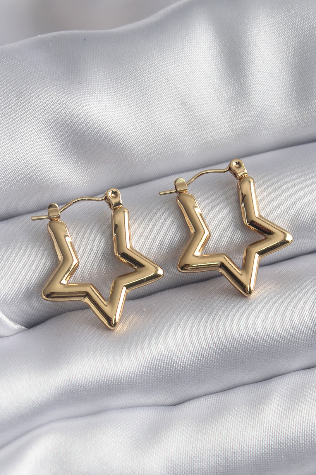 EBJ 316L Steel Gold Color Star Model Women's Earring - Strasbourg