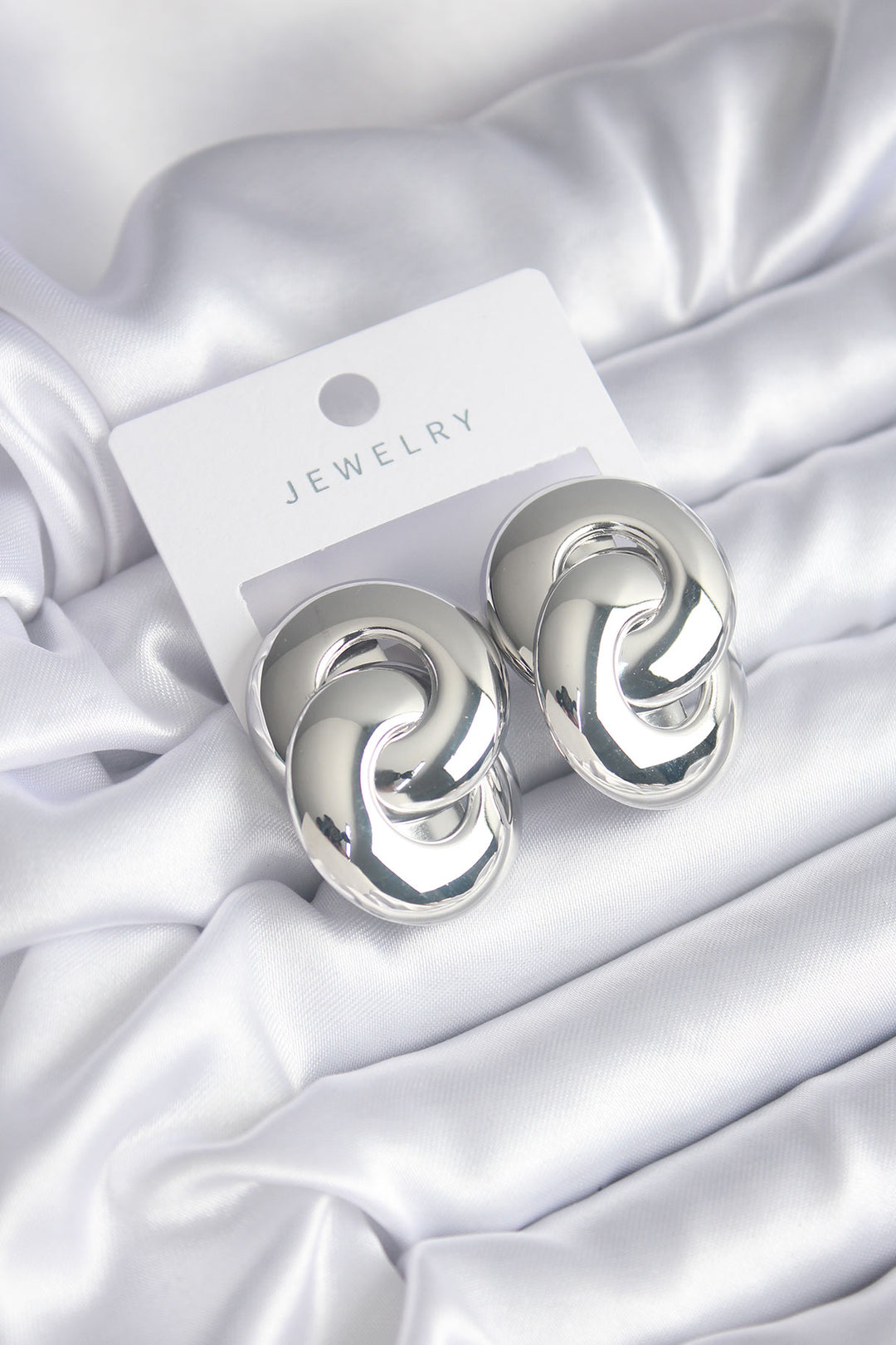 EBJ Silver Color Ring Design Brass Women's Earring - Kakhovka