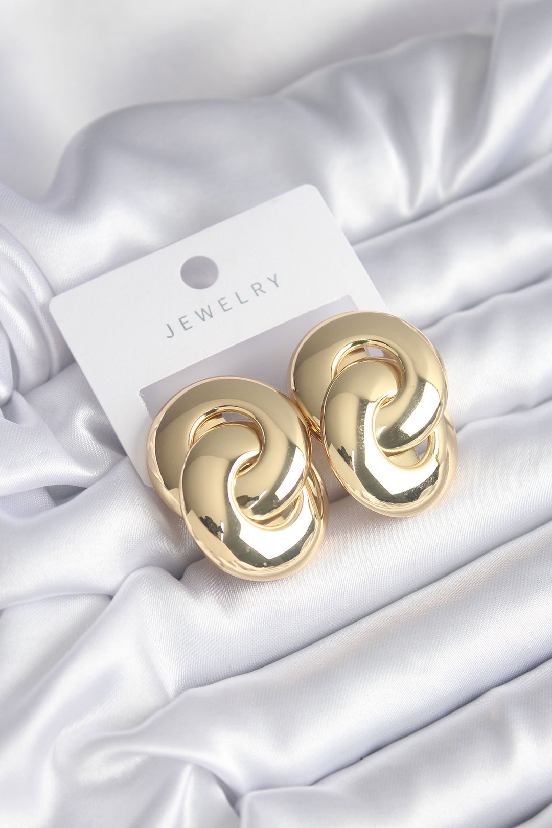 EBJ Gold Color Ring Design Brass Women's Earring - Novomoskovsk