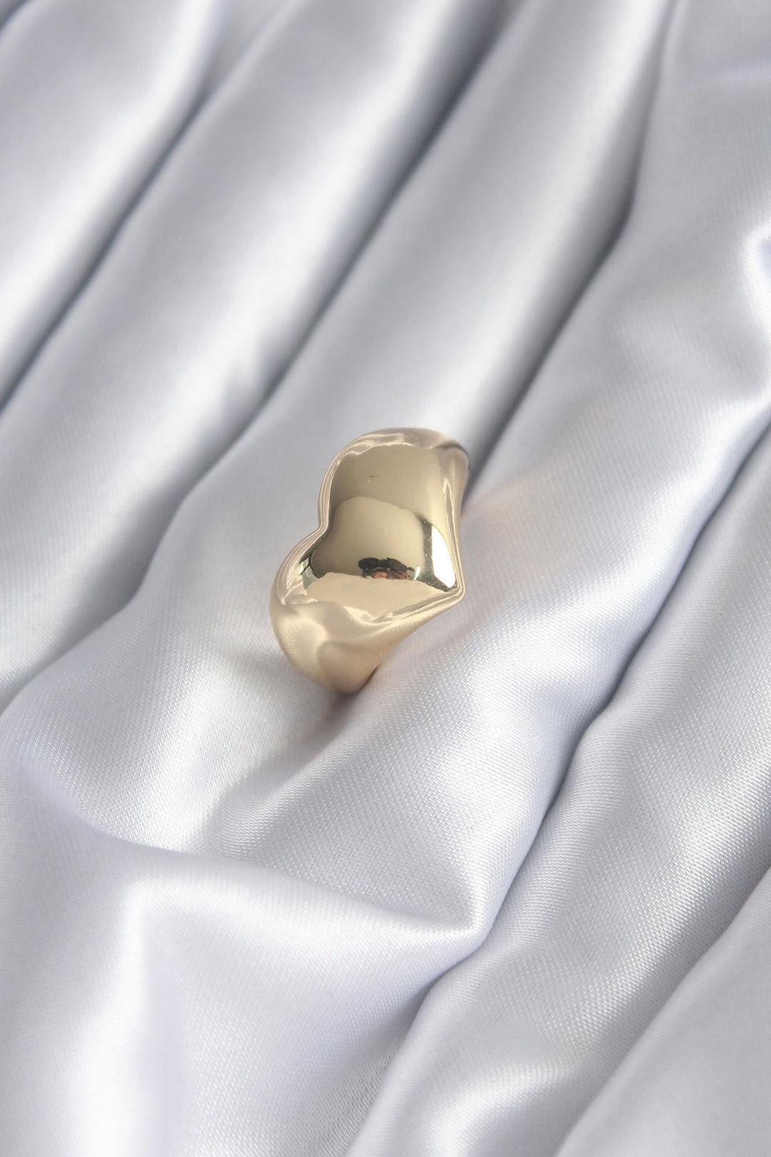 EBJ Gold Color Heart Model Women's Ring - Monaco