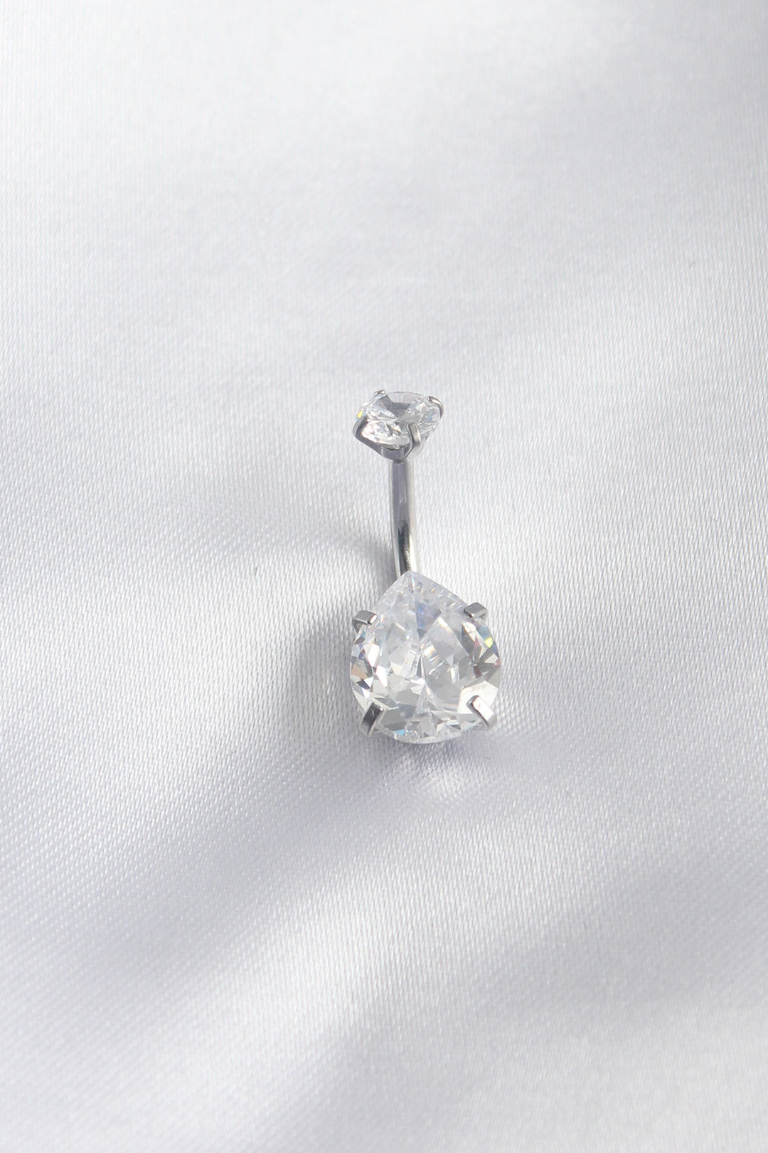 EBJ 316L Surgical Steel Drop Model Women's Belly Button Piercing with Zircon Stone - Homestead