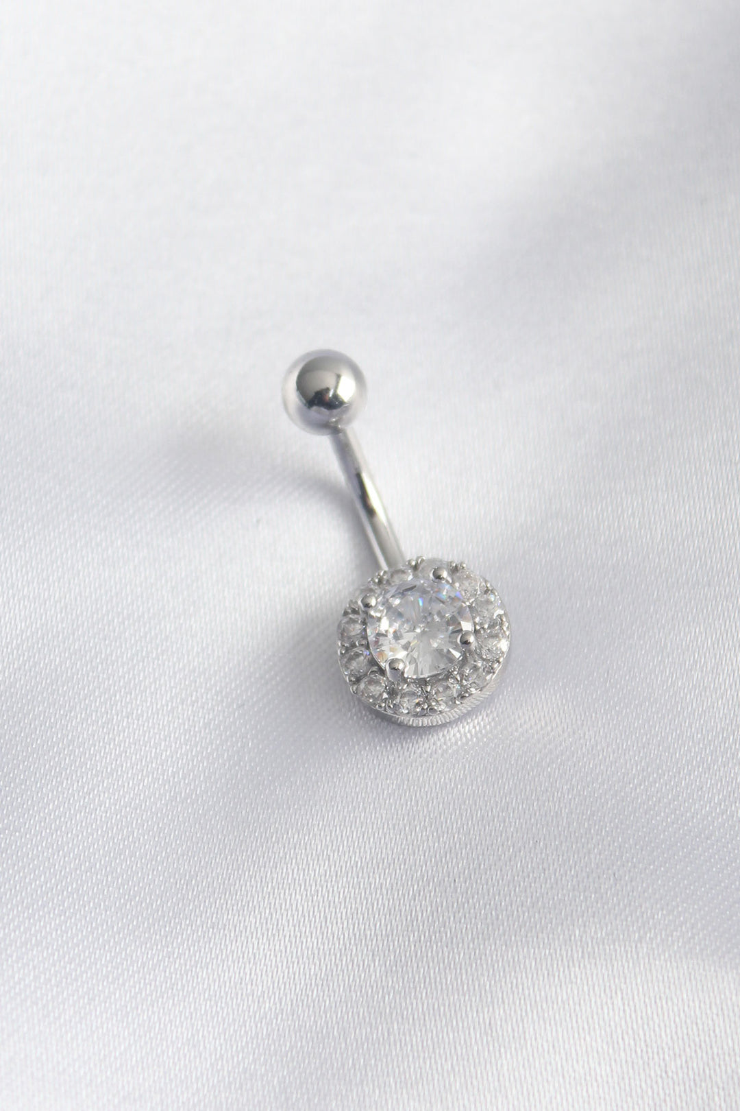 EBJ 316L Surgical Steel Zircon Stone Women's Belly Button Piercing - San Luis Obispo
