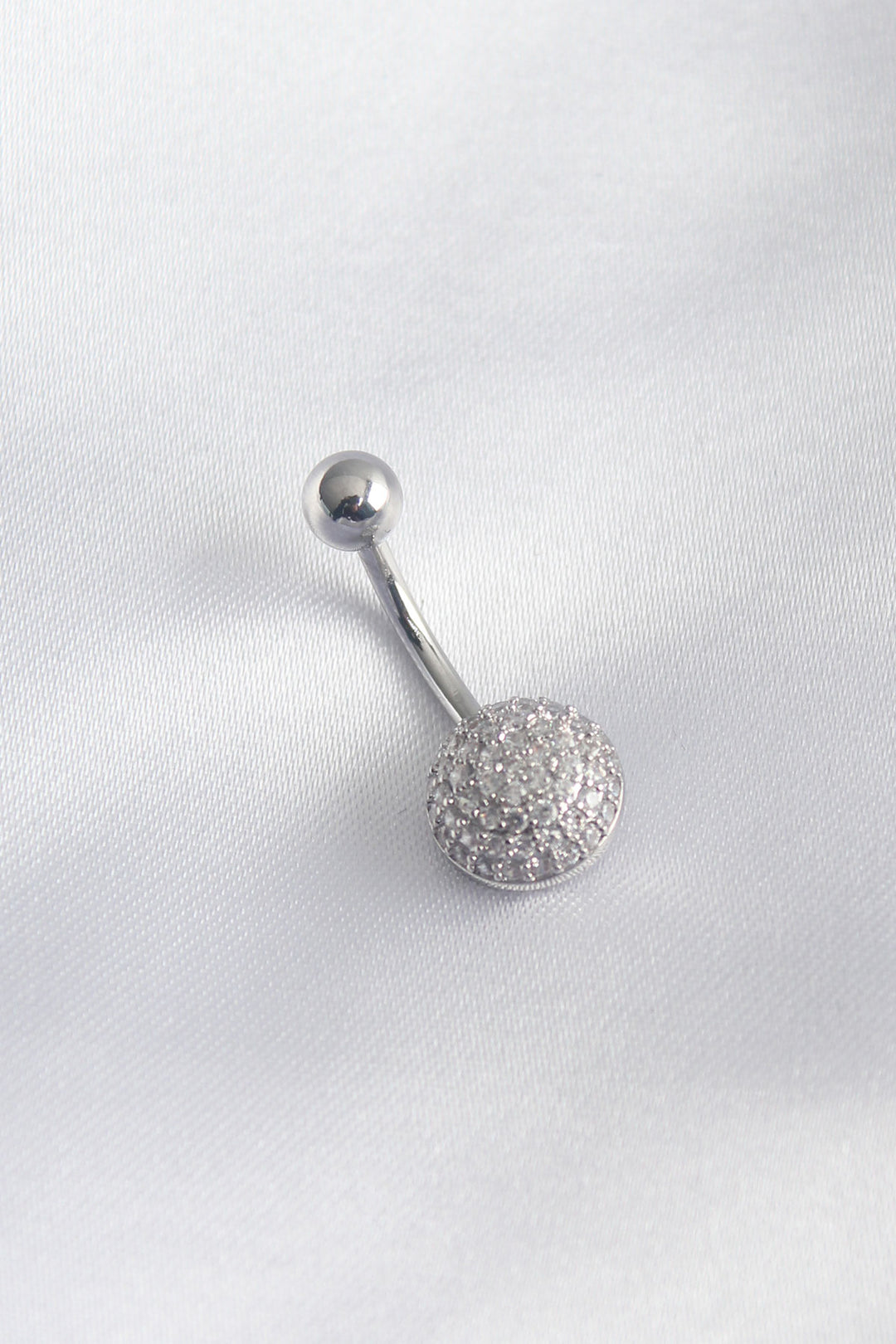 EBJ 316L Surgical Steel Zircon Stone Detail Women's Belly Button Piercing - Port Coquitlam
