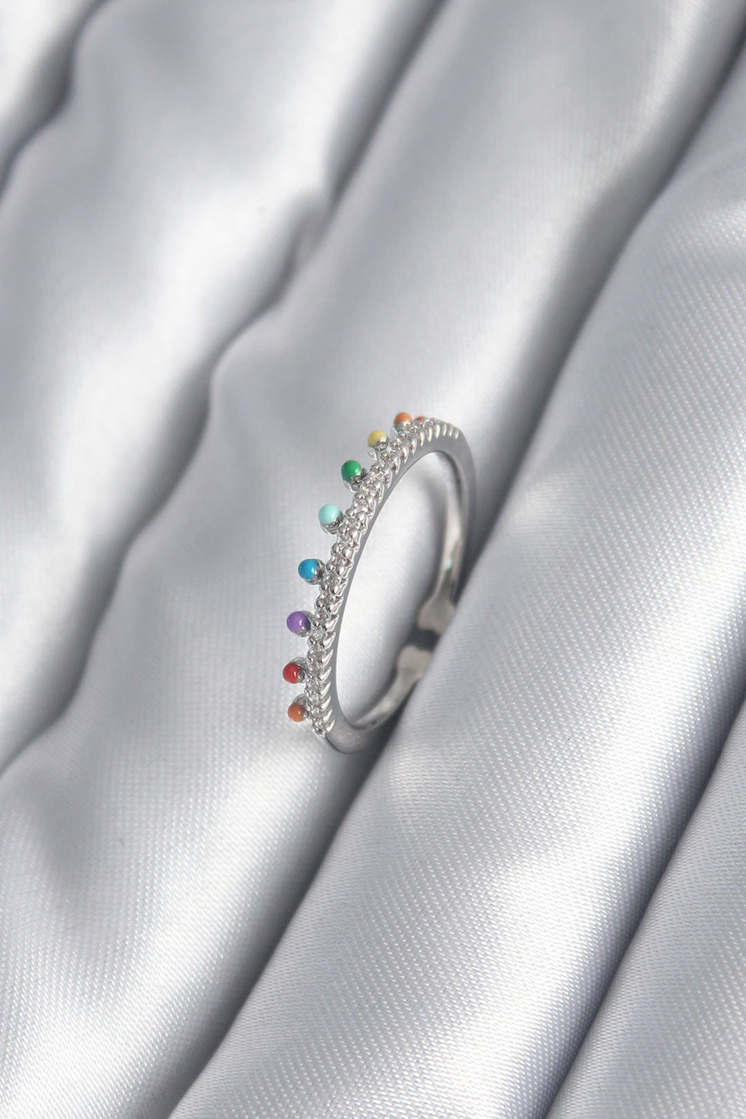 EBJ Rice Silver Color Zircon Stone Detail Women's Ring - Alexandroúpoli