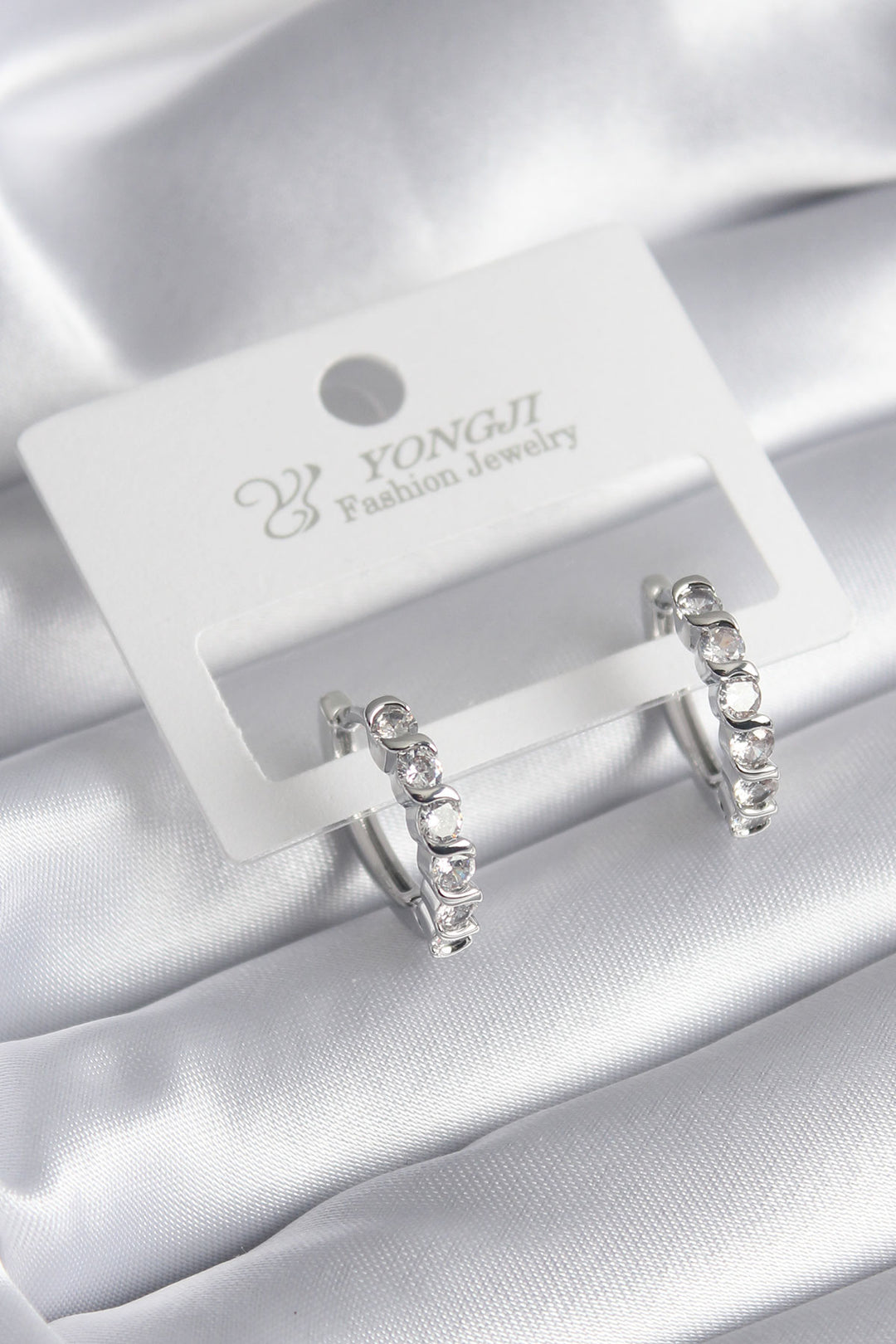 EBJ Rice Silver Color Zircon Stone Ring Model Women's Earring - Póvoa de Varzim