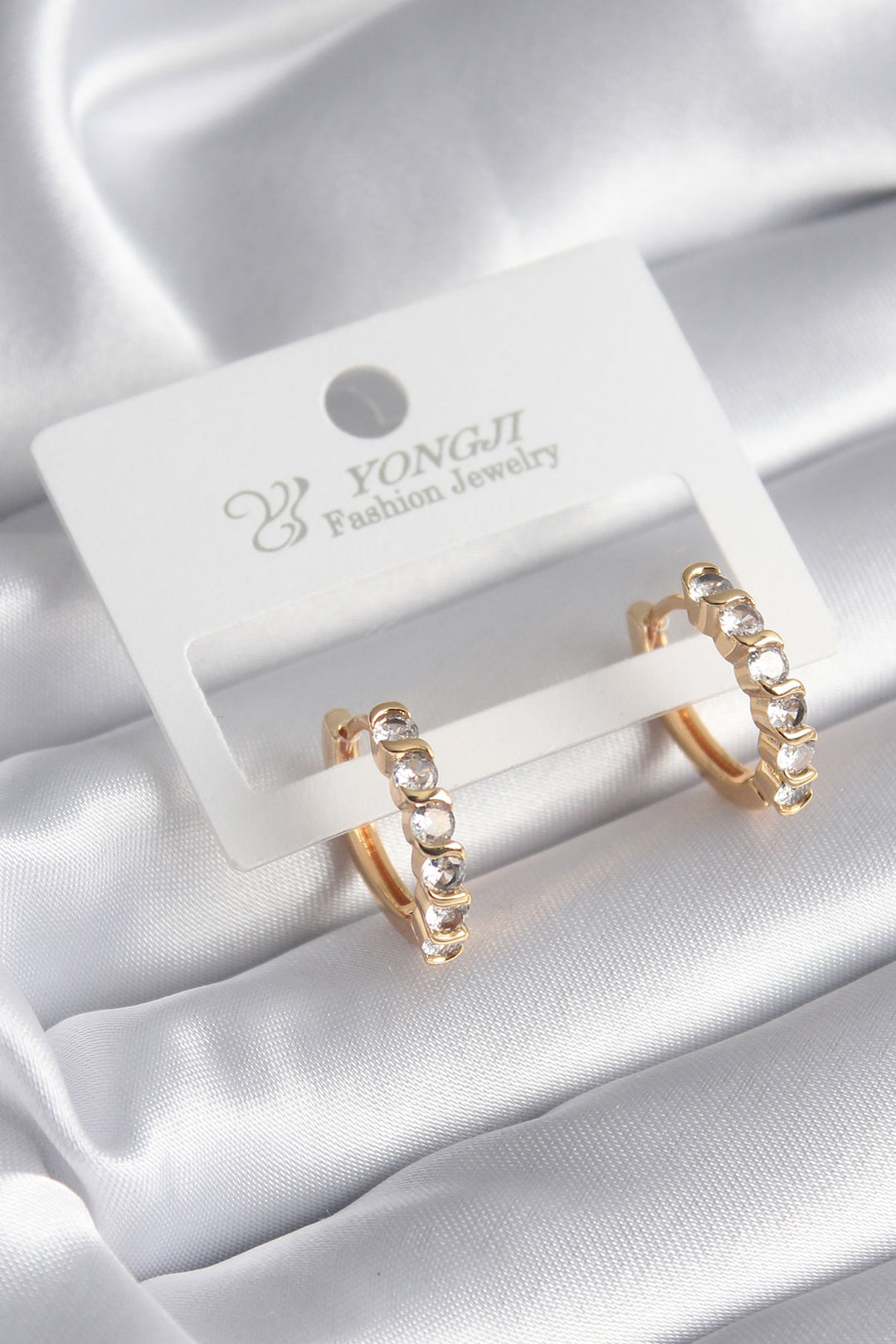 EBJ Gold Color Zircon Stone Ring Model Women's Earring - Ragusa