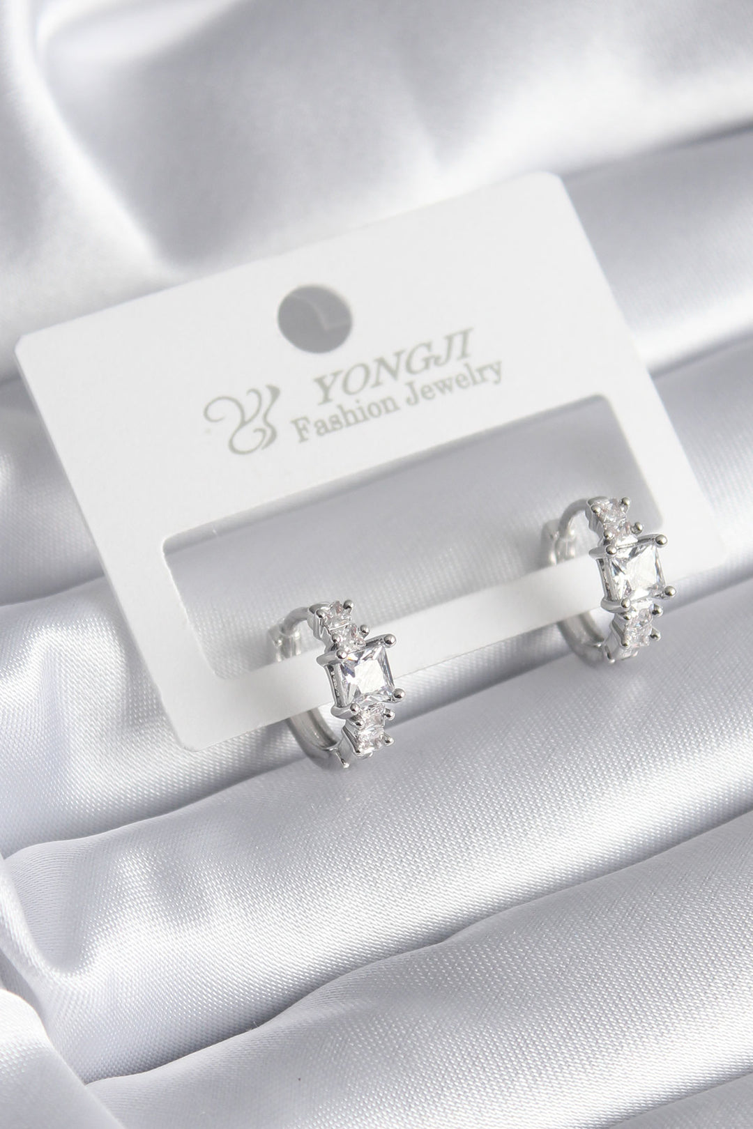 EBJ Rice Silver Color Zircon Stone Women's Earring - Bolingbrook