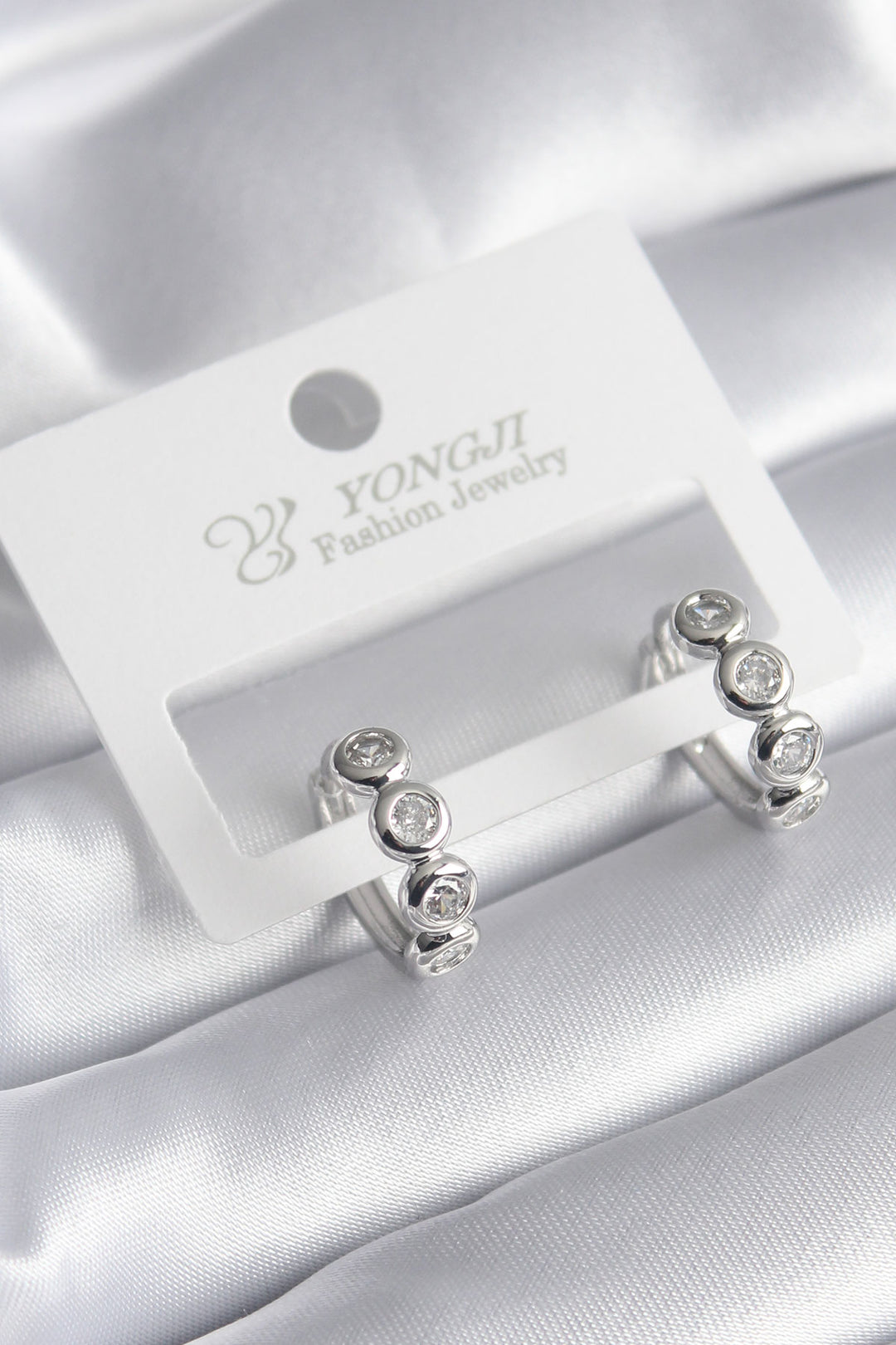 EBJ Rice Silver Color Zircon Stone Women's Earring - Braşov