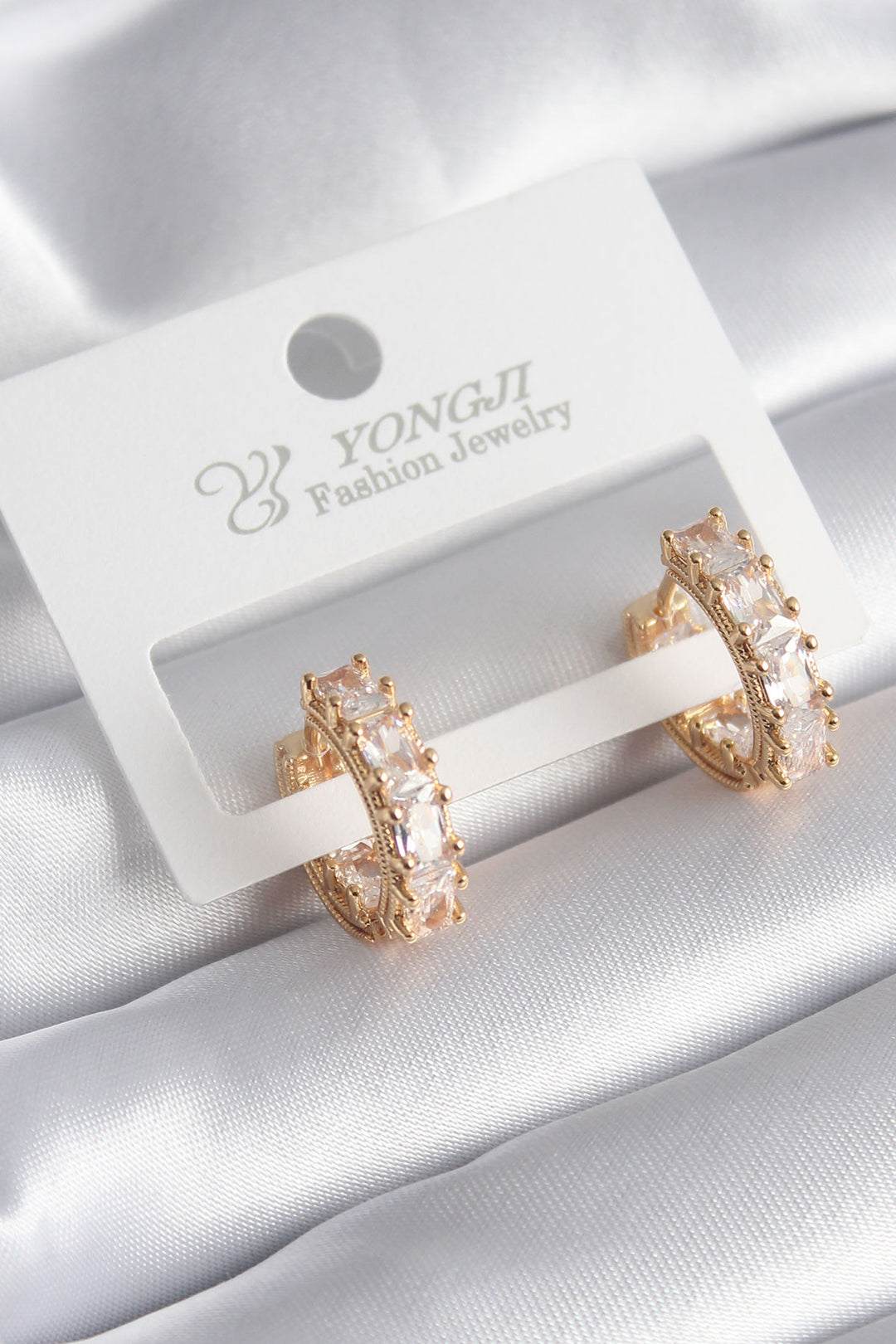 EBJ Gold Color Zircon Stone Ring Model Women's Earring - Drachten